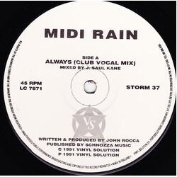 Midi Rain Always USED VINYL 12INCH 45 RPM PROMO