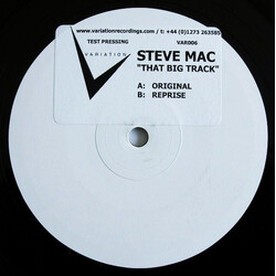 Steve Mac That Big Track USED VINYL 12INCH 33 S RPM TEST PRESSING WHITE LABEL