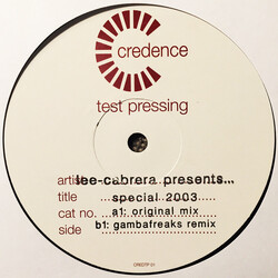 Lee-Cabrera Special 2003 USED VINYL 12INCH TEST PRESSING