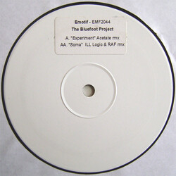 The Bluefoot Project Experiment (Acetate Rmx) / Soma (Ill Logic & Raf Rmx) USED VINYL 12INCH 45 RPM PROMO WHITE LABEL