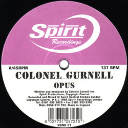 Colonel Gurnell Opus / Widescreen USED VINYL 12INCH 33 S RPM 45 RPM SINGLE