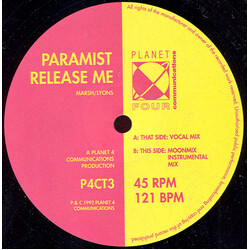Paramist Release Me USED VINYL 12INCH 45 RPM