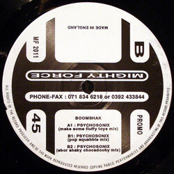 Boomshak Psychosonix USED VINYL 12INCH 45 RPM PROMO
