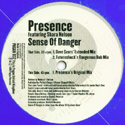 Presence / Shara Nelson Sense Of Danger USED VINYL 12INCH 33 S RPM 45 RPM PROMO
