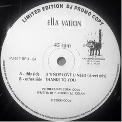 Ella Vation It's Not You That I Need USED VINYL 12INCH PROMO