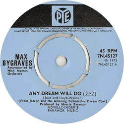 Max Bygraves Any Dream Will Do USED VINYL 7INCH 45 RPM SINGLE