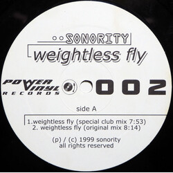 Sonority Weightless Fly USED VINYL 12INCH 45 RPM
