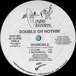 Double Or Nothin' Invincible USED VINYL 12INCH 33 S RPM