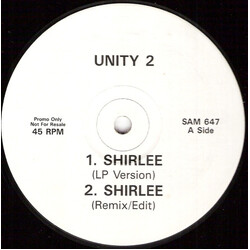 Unity 2 Shirlee USED VINYL 12INCH 45 RPM PROMO