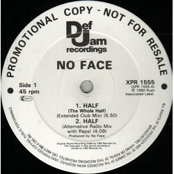 No Face (5) Half USED VINYL 12INCH SINGLE 45 RPM PROMO