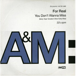 For Real You Don't Wanna Miss (Kenny 'Dope' Gonzalez & Steve Hurley Mixes) USED VINYL 12INCH 33 S RPM PROMO
