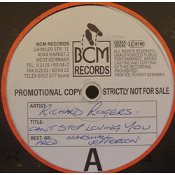 Richard Rogers Can't Stop Loving You USED VINYL 12INCH PROMO
