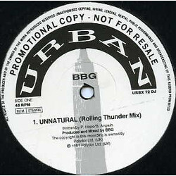 BBG Unnatural USED VINYL 12INCH PROMO 45 RPM