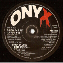 Onyx Throw Ya Gunz USED VINYL 12INCH PROMO