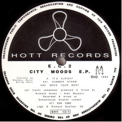 E. C. 2 City Moods E.P. USED VINYL 12INCH 33 S RPM EP