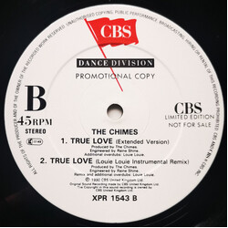 The Chimes True Love USED VINYL 12INCH 45 RPM SINGLE LIMITED EDITION PROMO STEREO