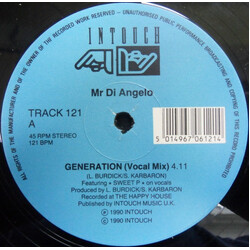Mr Di Angelo Generation USED VINYL 12INCH 45 RPM PROMO