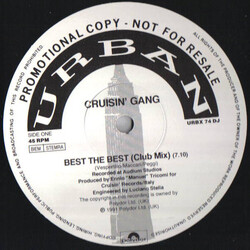 Cruisin' Gang Best The Best USED VINYL 12INCH PROMO 45 RPM