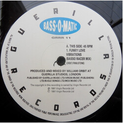 Bassomatic Funky Love Vibrations USED VINYL 12INCH