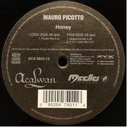Mauro Picotto Honey USED VINYL 12INCH 33 S RPM 45 RPM