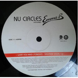 Nu Circles / Emma B What You Need (Tonight) USED VINYL 12INCH