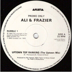 Ali & Frazier Uptown Top Ranking USED VINYL 12INCH PROMO 33 S RPM