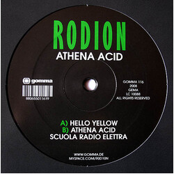 Rodion Athena Acid USED VINYL 12INCH 33 S RPM 45 RPM