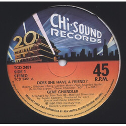 Gene Chandler Does She Have A Friend? / Let Me Make Love To You USED VINYL 12INCH 45 RPM SINGLE