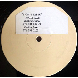 Family Love (3) I Can't Say No USED VINYL 12INCH WHITE LABEL
