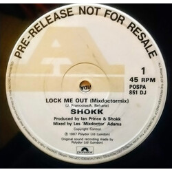 Shokk Lock Me Out USED VINYL 12INCH PROMO