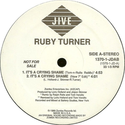 Ruby Turner It's A Cryin' Shame USED VINYL 12INCH PROMO