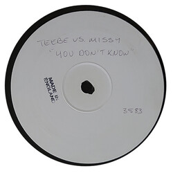 Teebee / Missy Elliott You Don't Know - Volume 2 USED VINYL 12INCH WHITE LABEL