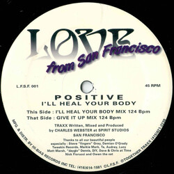 Positive I'll Heal Your Body USED VINYL 12INCH 45 RPM