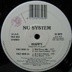 Nu System Happy USED VINYL 12INCH 45 RPM STEREO