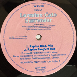 Lorraine Cato Surrender USED VINYL 12INCH 45 RPM PROMO STEREO