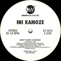 Ini Kamoze Don't Burn Ya Bridge USED VINYL 12INCH 33 S RPM PROMO