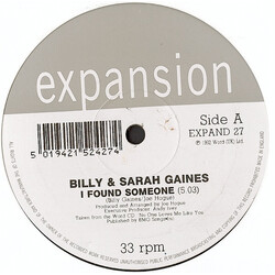 Billy And Sarah Gaines I Found Someone USED VINYL 12INCH 33 S RPM STEREO