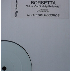 Borsetta I Just Can't Help Believing USED VINYL 12INCH WHITE LABEL PROMO