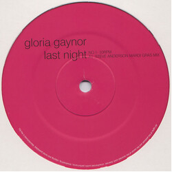 Gloria Gaynor Last Night USED VINYL 12INCH 33 S RPM PROMO