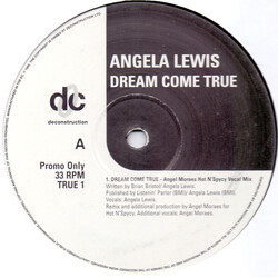 Angela Lewis Dream Come True USED VINYL 12INCH 33 S RPM PROMO