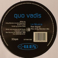 Quo Vadis La Musica USED VINYL 12INCH 33 S RPM