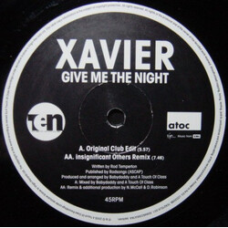 Xavier (6) Give Me The Night USED VINYL 12INCH