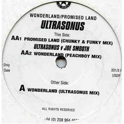 Ultrasonus (2) Wonderland / Promised Land USED VINYL 12INCH 33 S RPM PROMO