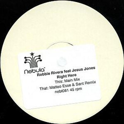 Robbie Rivera Right Here USED VINYL 12INCH WHITE LABEL