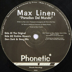 Max Linen Paradiso Del Mundo USED VINYL 12INCH 33 S RPM 45 RPM