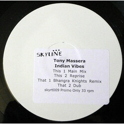 Tony Massera Indian Vibes USED VINYL 12INCH PROMO WHITE LABEL