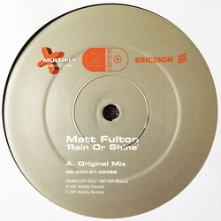 Matt Fulton Rain Or Shine USED VINYL 12INCH PROMO 33 S RPM