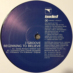 J-Groove Beginning To Believe USED VINYL 12INCH 33 S RPM