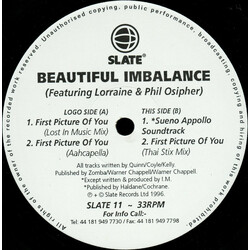 Beautiful Imbalance / Lorraine & Phil Osipher First Picture Of You USED VINYL 12INCH 33 S RPM