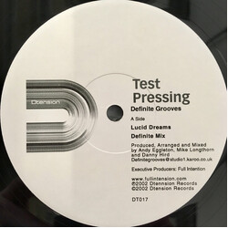 Definite Grooves Lucid Dreams USED VINYL 12INCH TEST PRESSING